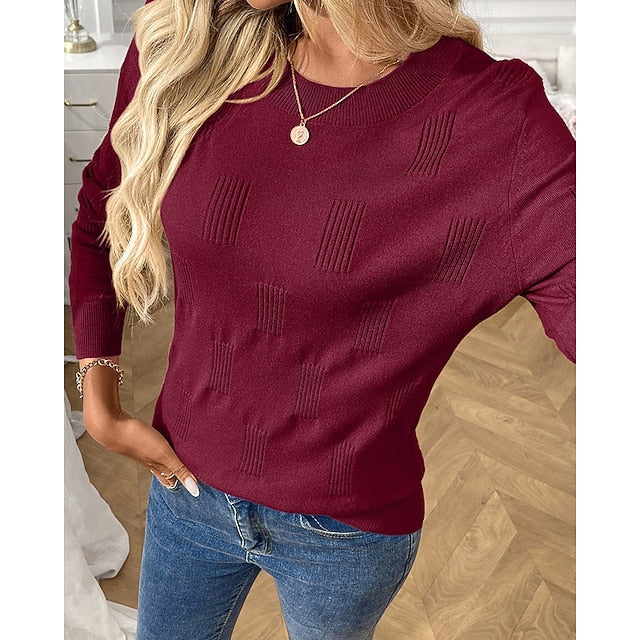 Women's Solid Pullover Hoodie with Ribbed Cuffs