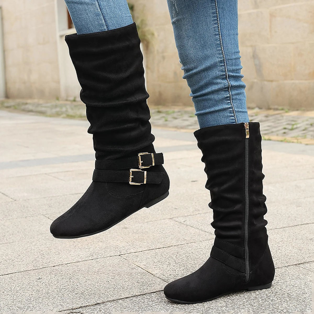 Women's Ruched Slouchy Tall Boots