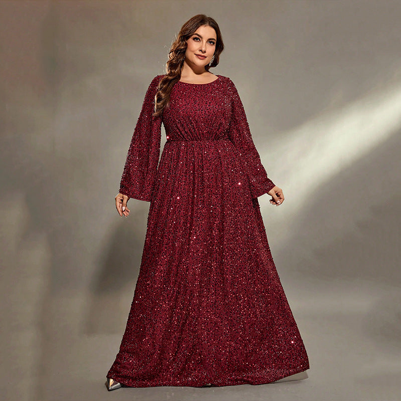 Damen Abendkleid mit Pailletten für Plus Size Jully