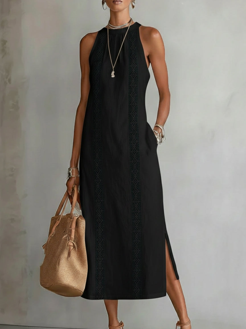 Damen Ärmelloses Sommerkleid mit fließendem Design Jully
