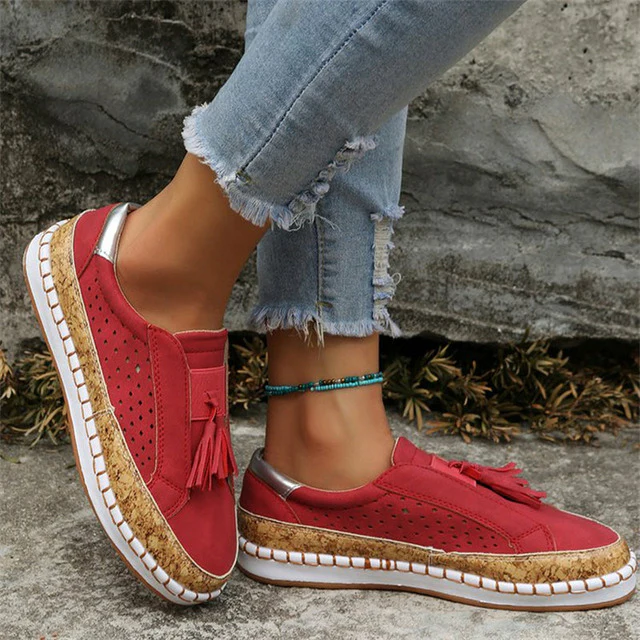 Damen Aushöhlen Schuhe mit Quastendekoration Jully