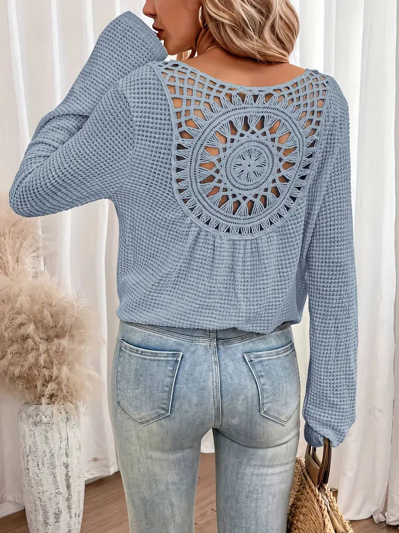Damen Bluse im Ibiza-Stil mit V-Ausschnitt Jully