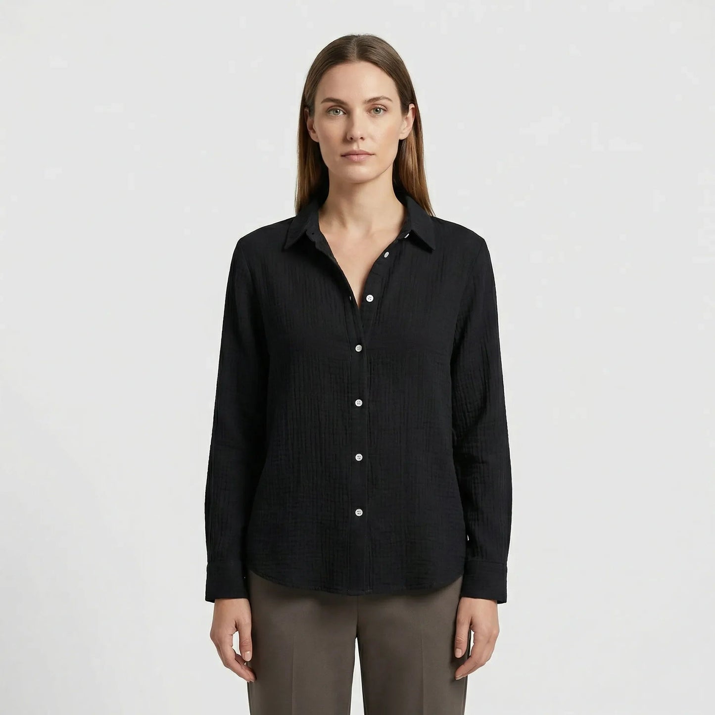 Damen Bluse mit V-Ausschnitt in Weiß Jully