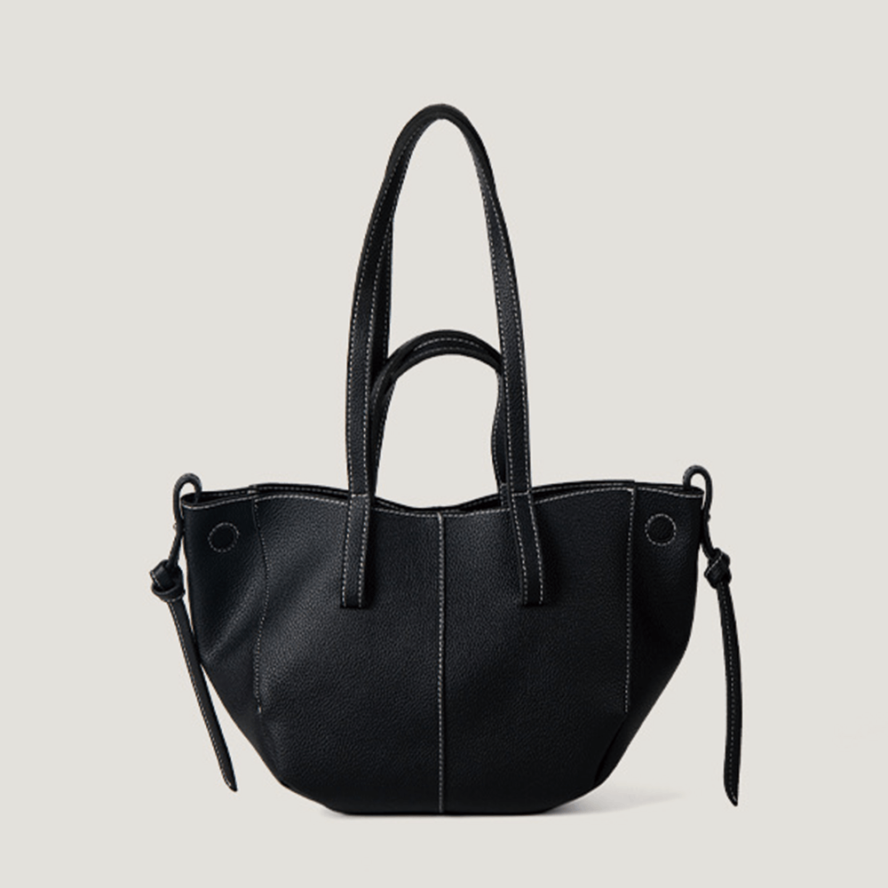 Damen Handtasche aus hochwertigem Leder Schwarz Jully