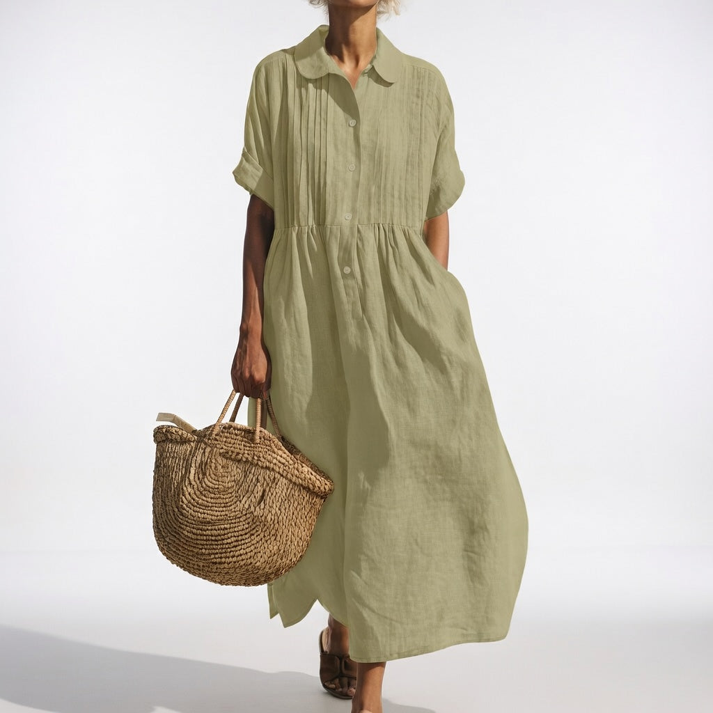 Damen Hemdblusenkleid mit fließendem Schnitt Jully