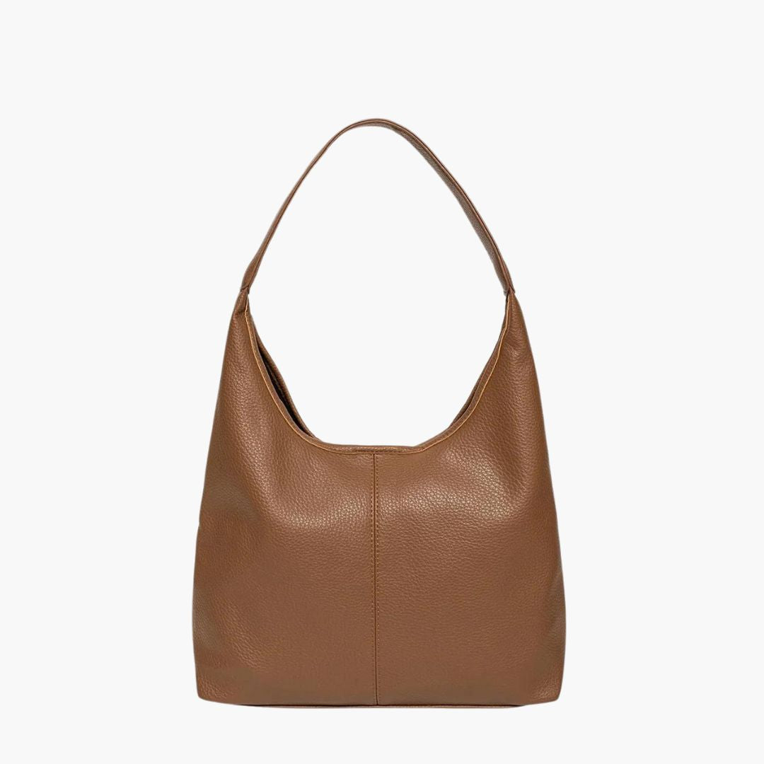 Damen Hobo Tasche aus veganem Leder mit Druckknopf Jully