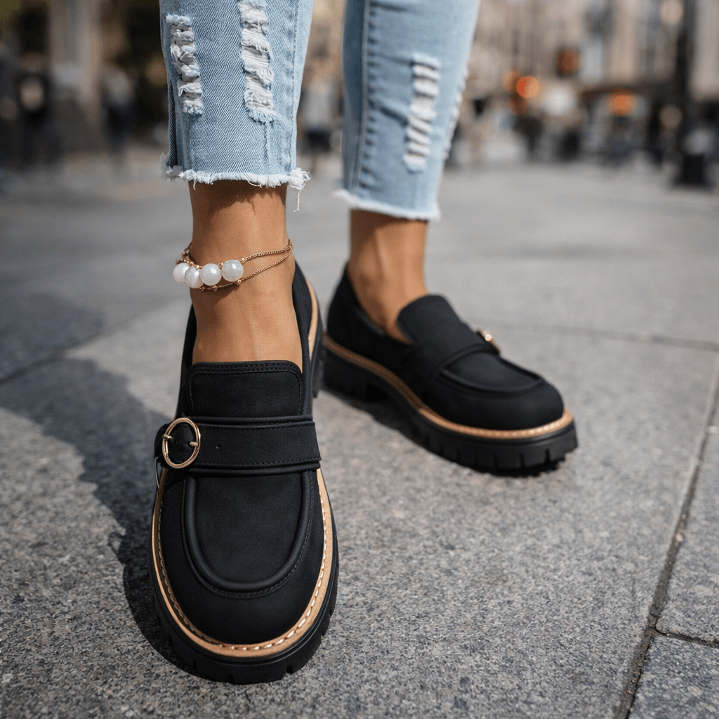 Damen Loafer aus Wildleder mit gepolstertem Komfort Jully