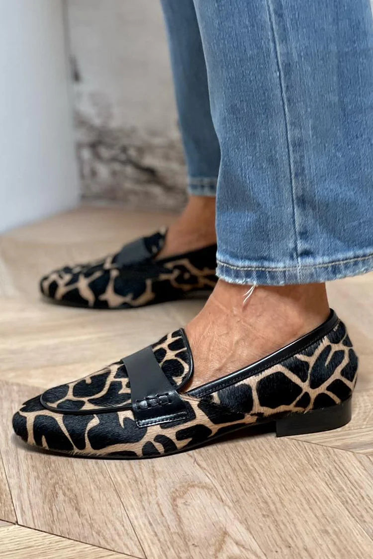 Damen Loafer mit Giraffenmuster Jully