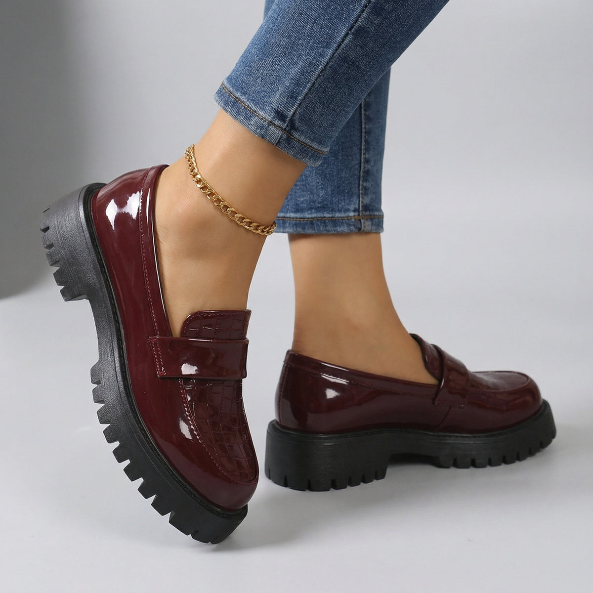 Damen Loafer mit bequemer Passform in Schwarz Jully