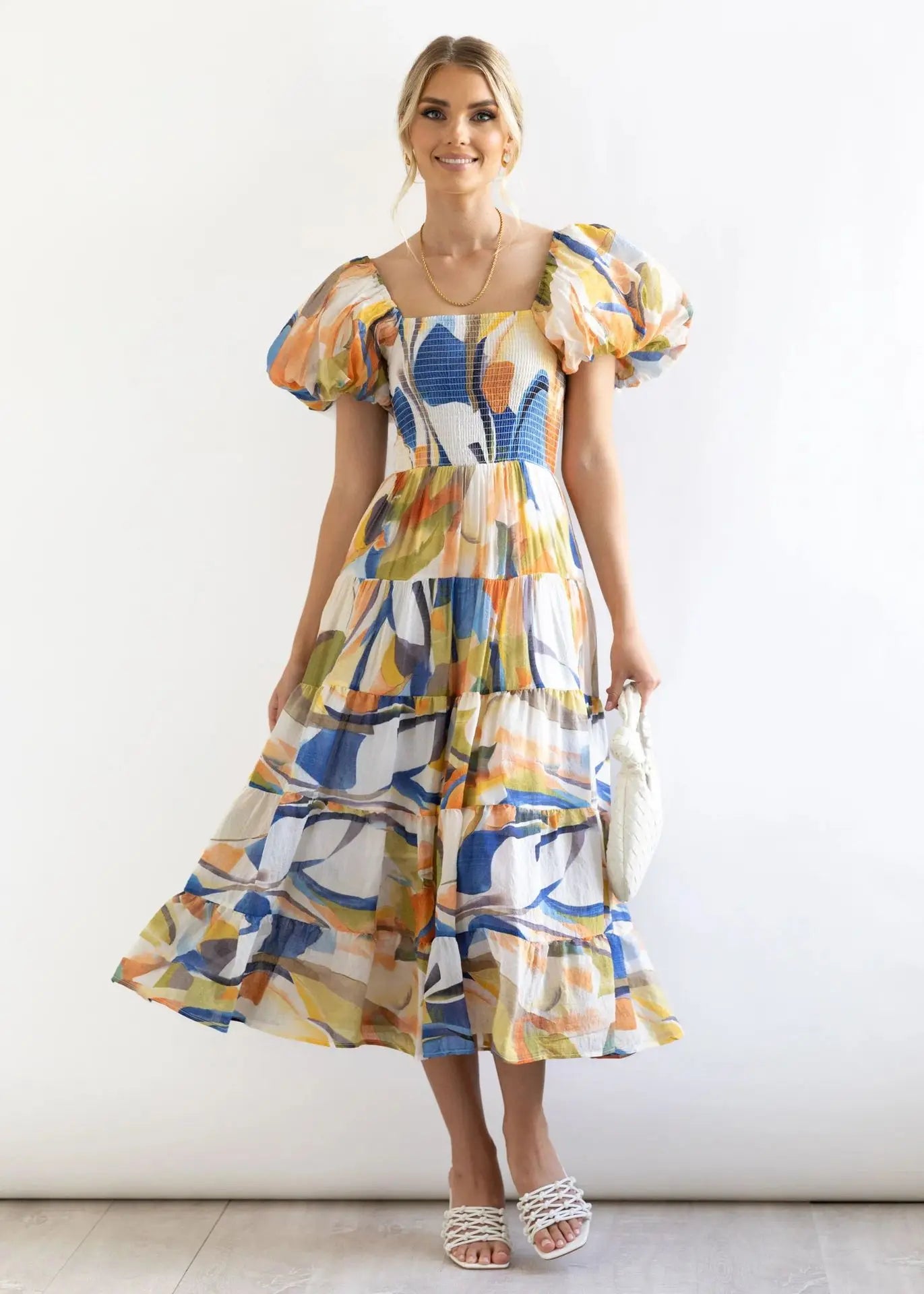 Damen Maxi Kleid mit Boho-Muster für den Sommer Jully
