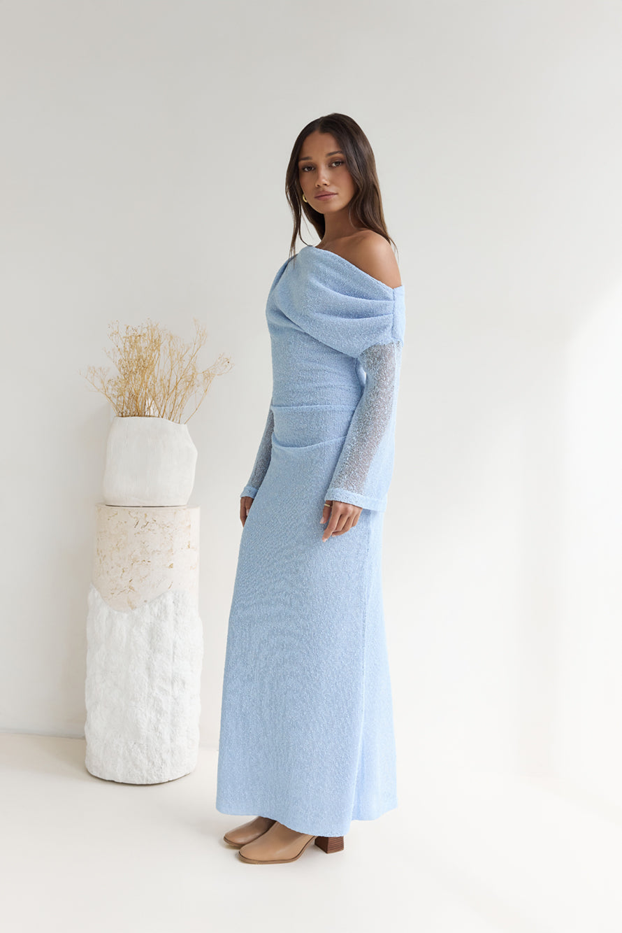 Damen Maxikleid mit Asymmetrischem Ausschnitt Jully