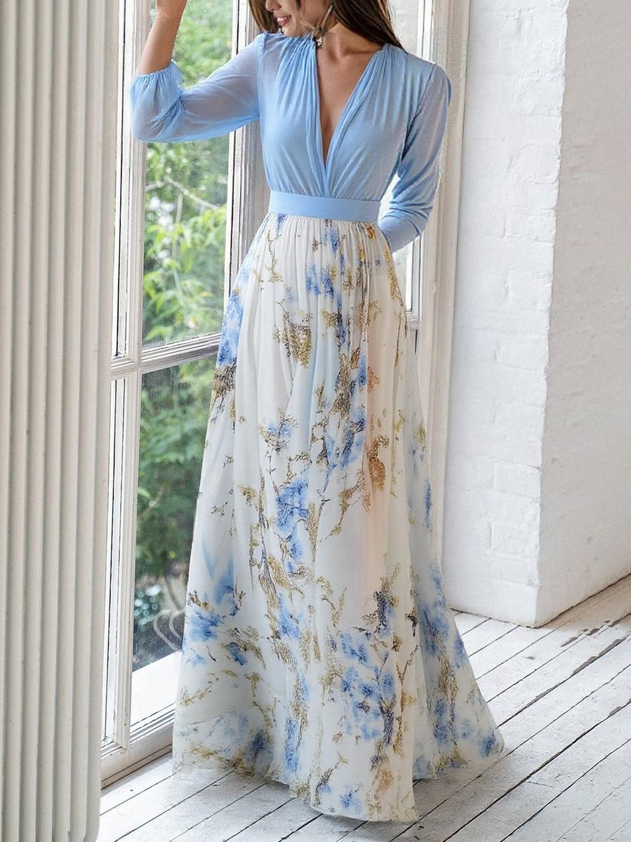 Damen Maxikleid mit Blumenmuster Jully