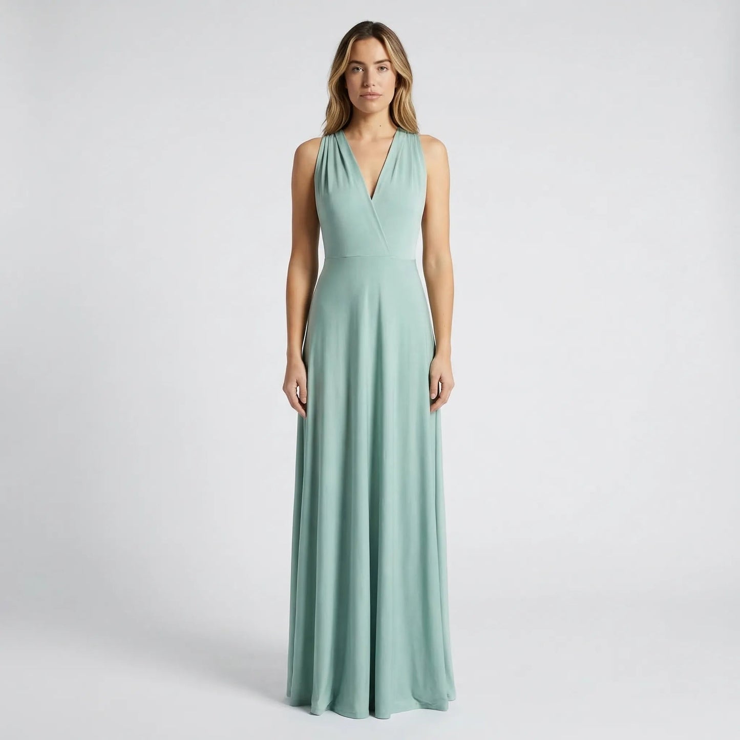 Damen Maxikleid mit Wickelstil und V-Ausschnitt Jully