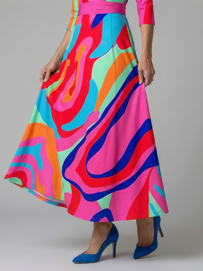 Damen Midikleid mit Celine-Kragen und schmeichelndem Schnitt Jully