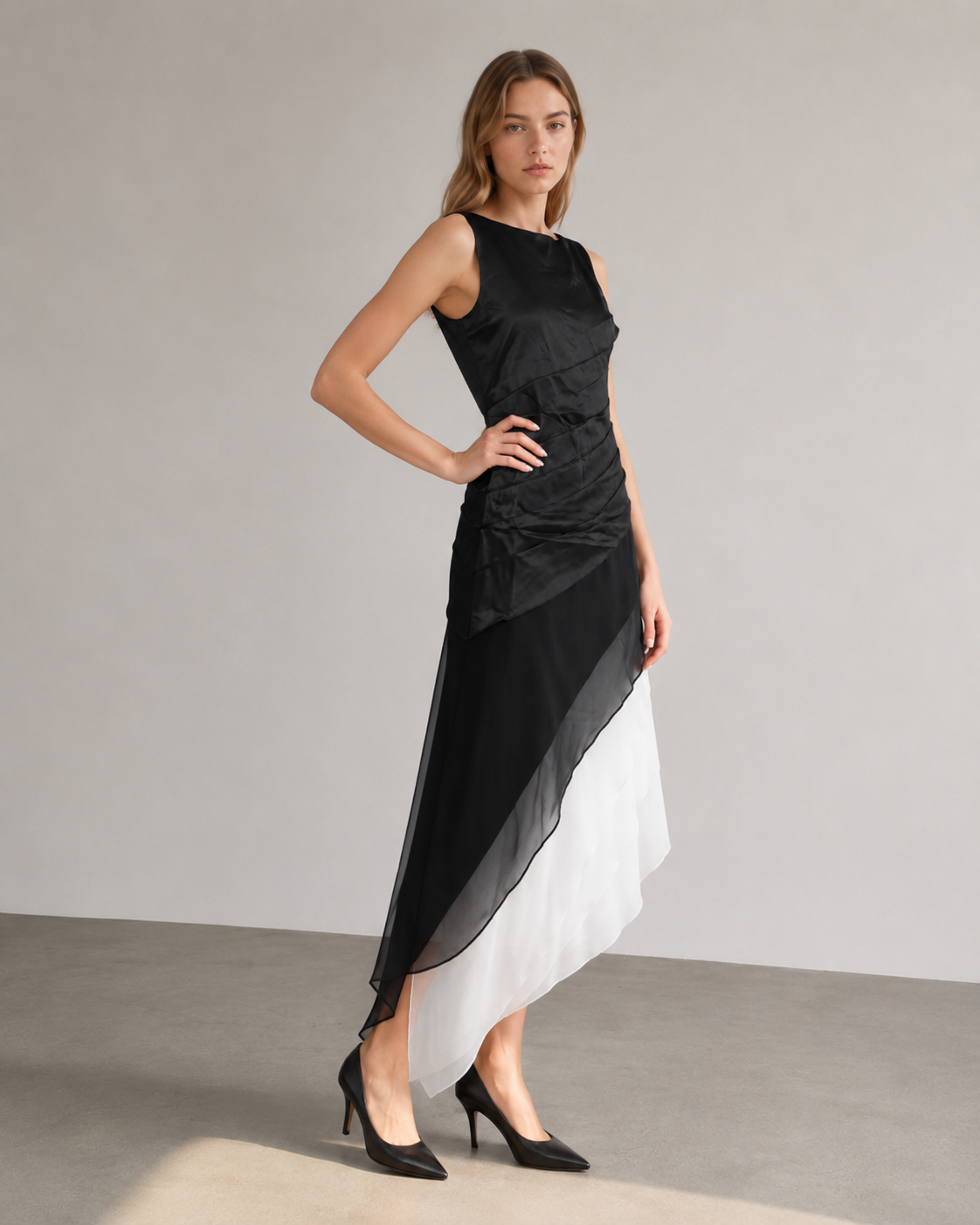 Damen Ombre-Kleid mit mehrlagigem Design Jully