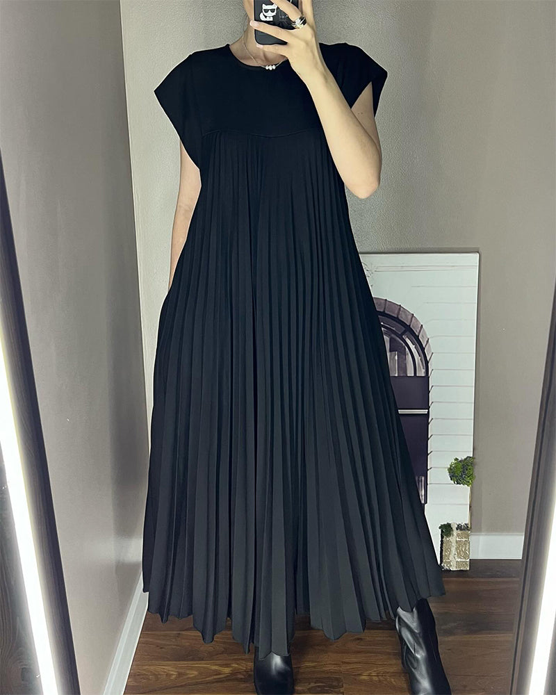 Damen Plisseekleid mit ärmellosem Design für Hochzeitsgast Jully