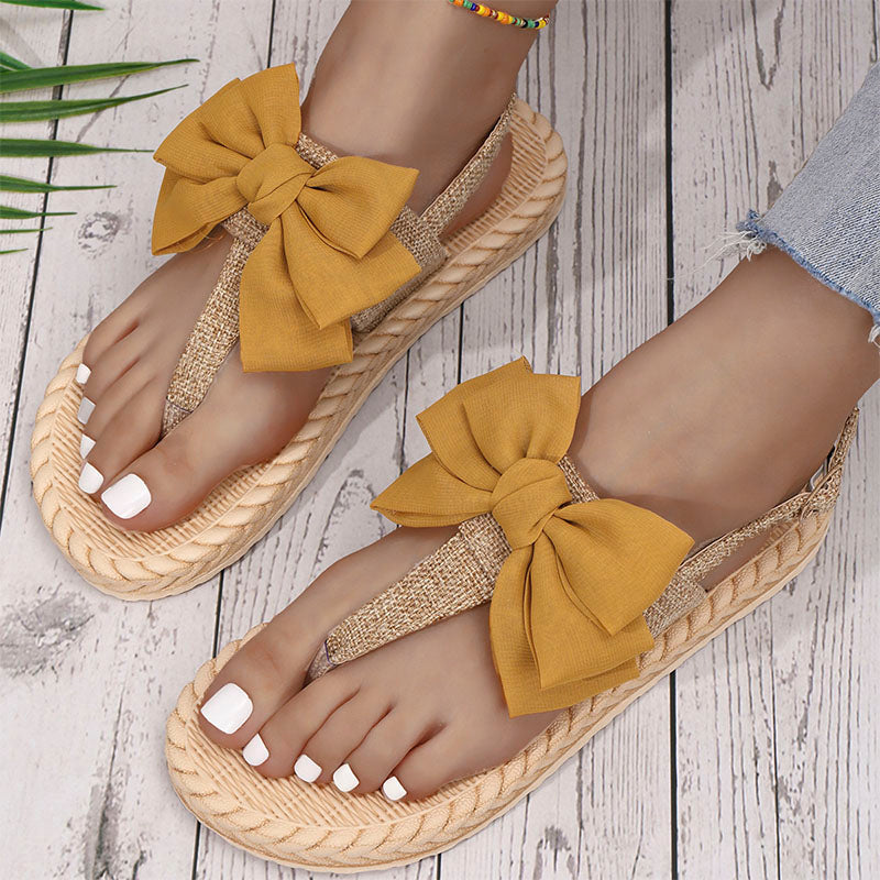 Damen Sandalen mit Fliege aus Canvas Jully