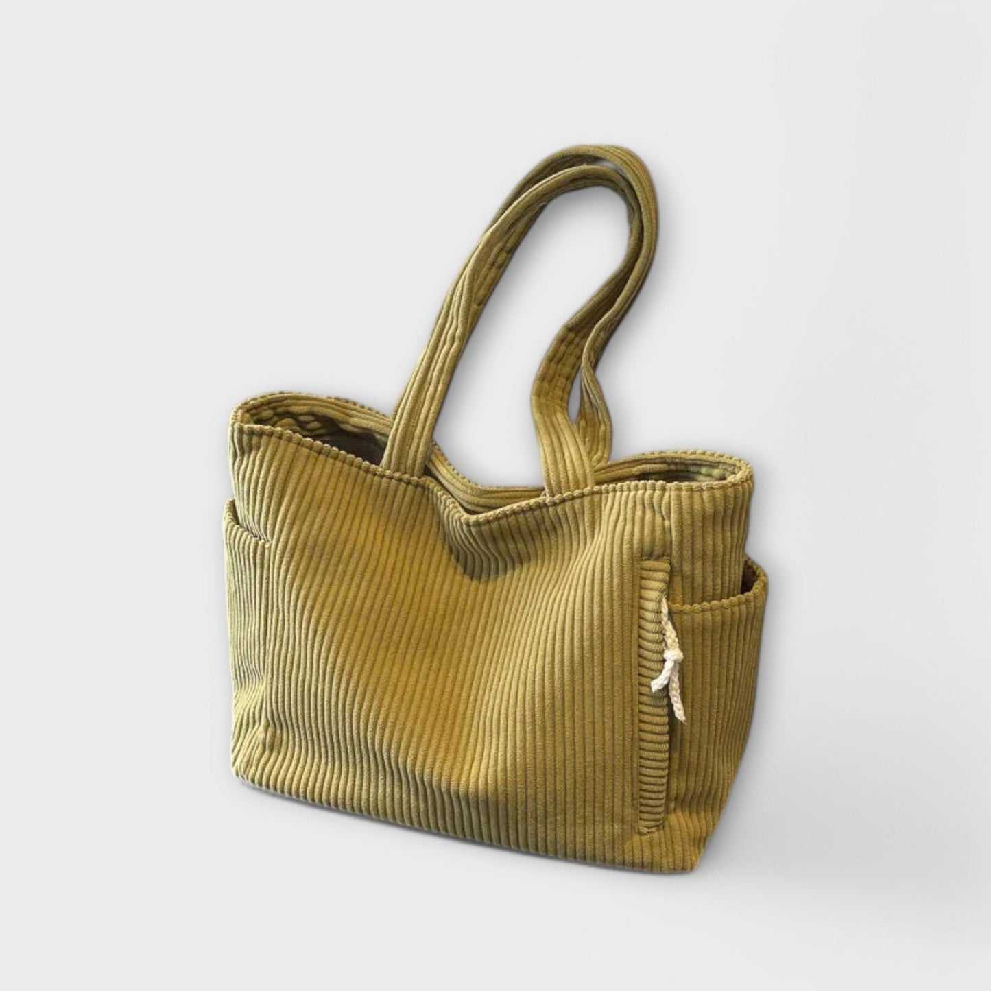Damen Schultertasche aus Cord mit praktischen Fächern Jully