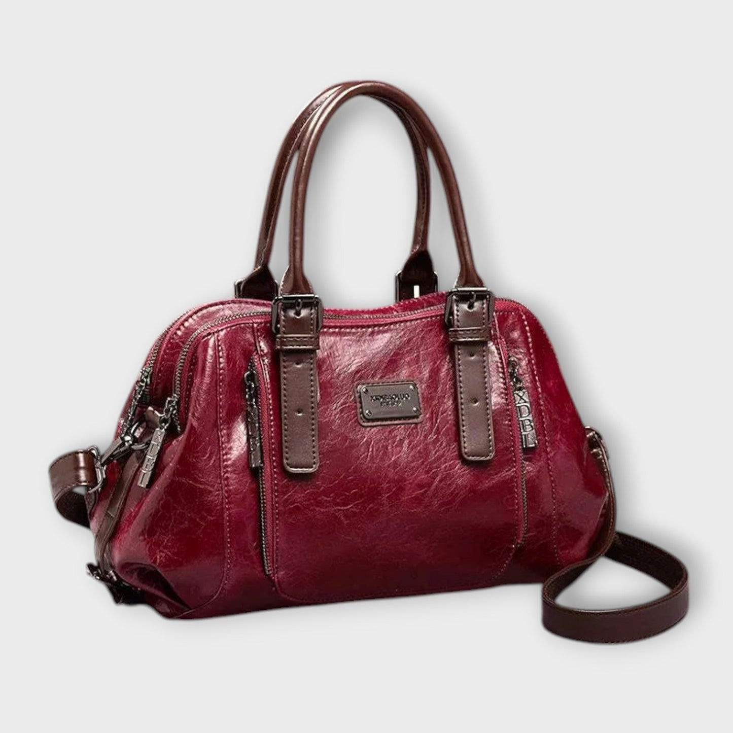 Damen Schultertasche aus Vintage-Stoff mit verstellbarem Riemen Jully