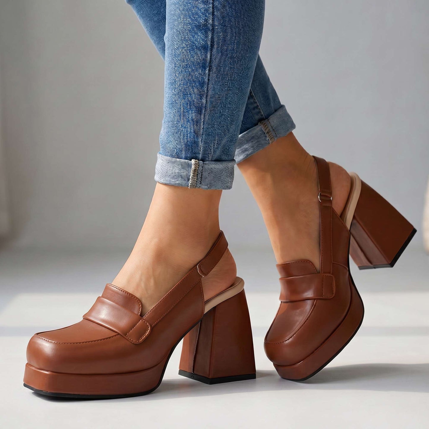 Damen Slingback-Heels mit verstellbarem Riemen Jully