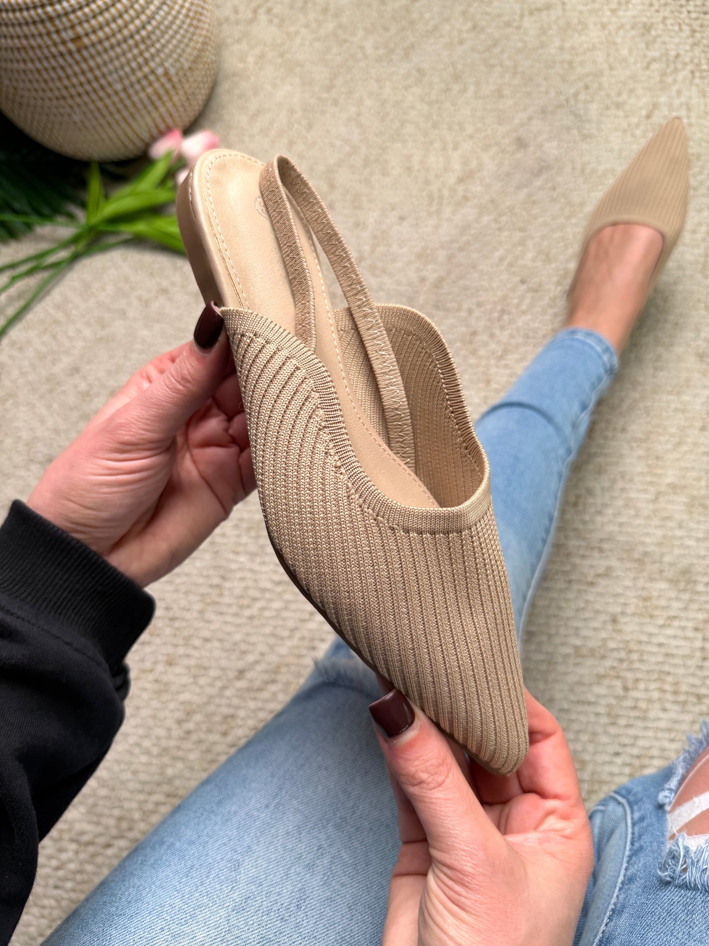 Damen Slip-On mit goldener Schnalle Jully