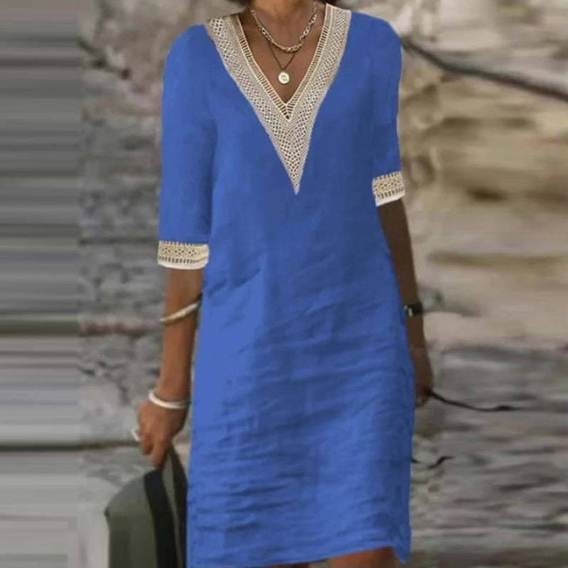 Damen Sommerkleid mit elastischem Mischgewebe Jully