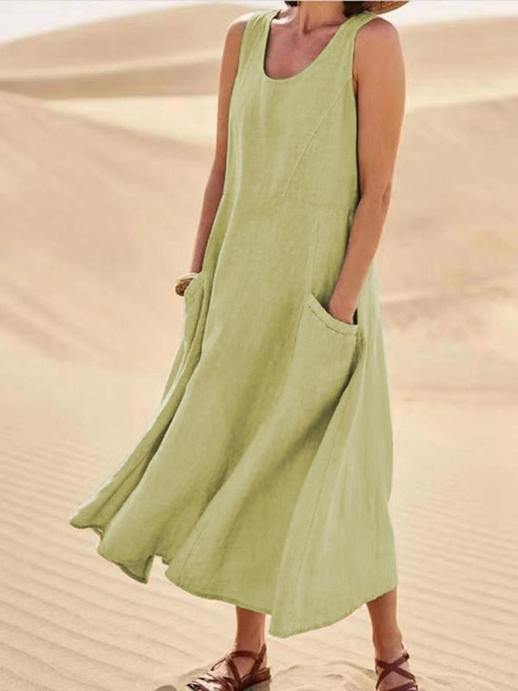 Damen Sommerkleid mit luftigem Design aus leichtem Stoff Jully