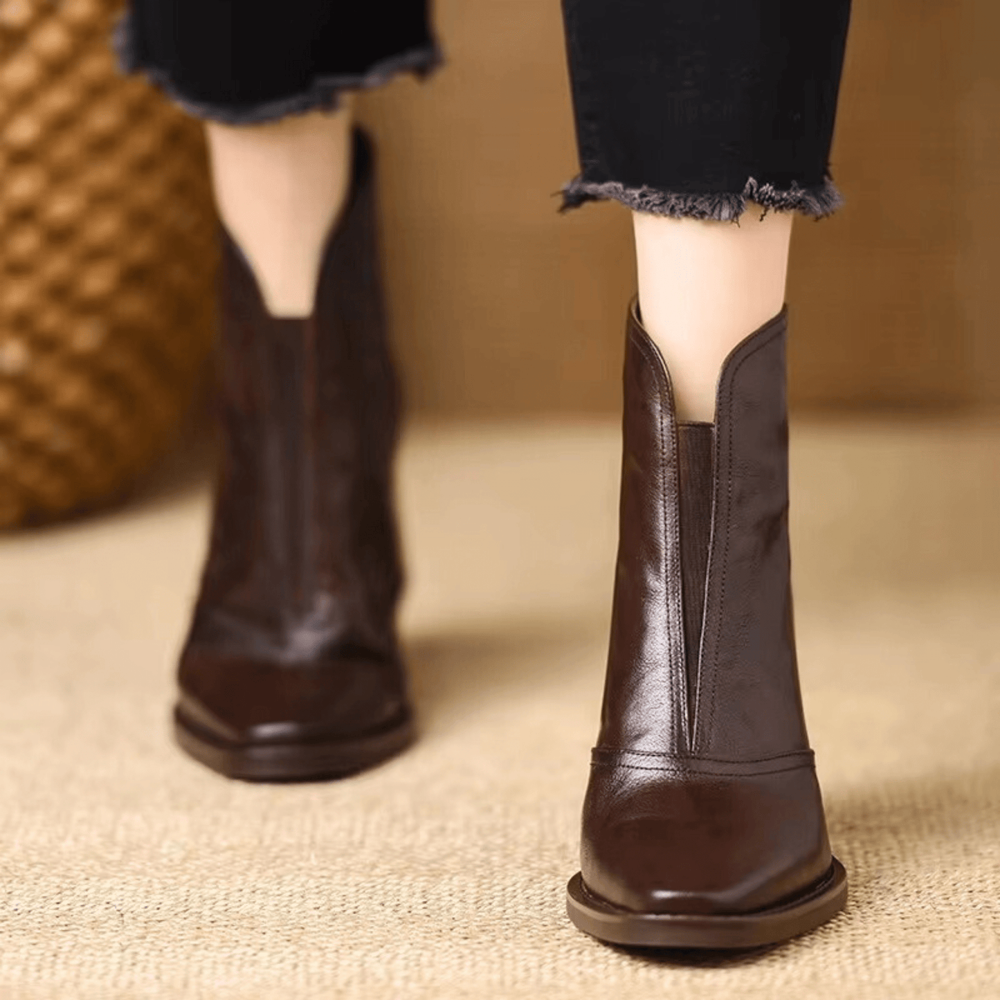 Damen Stiefeletten mit Blockabsatz Jully