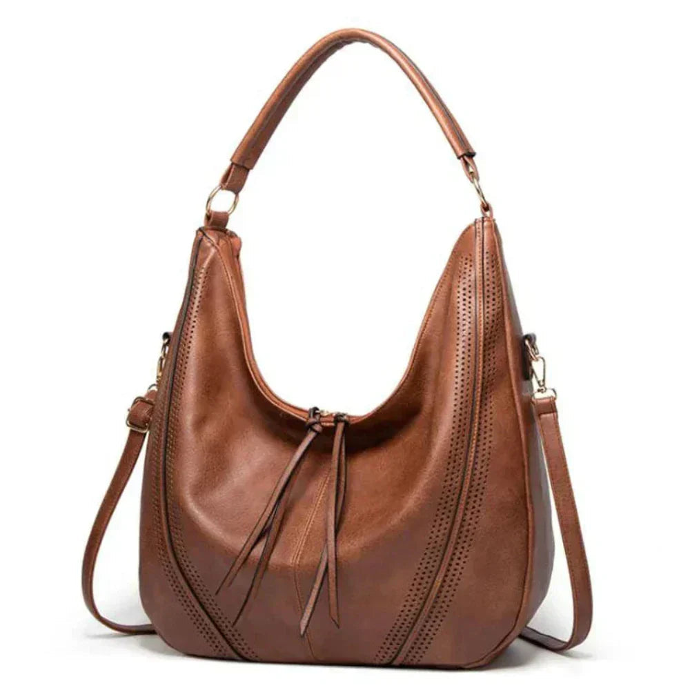 Damen Umhängetasche im Vintage-Stil aus Leder Jully