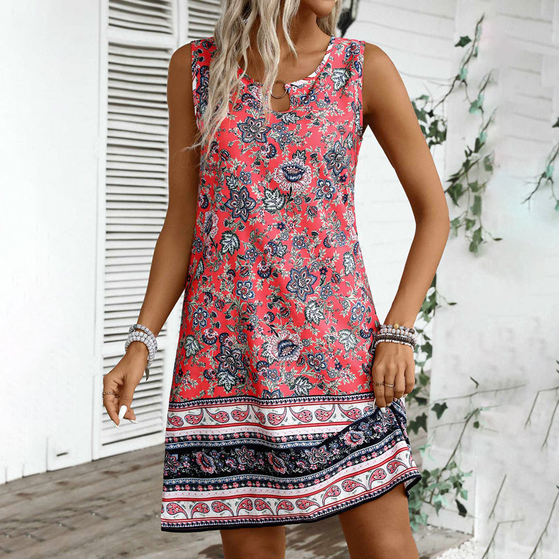 Damen Vintage-Kleid mit Ethno-Print Jully