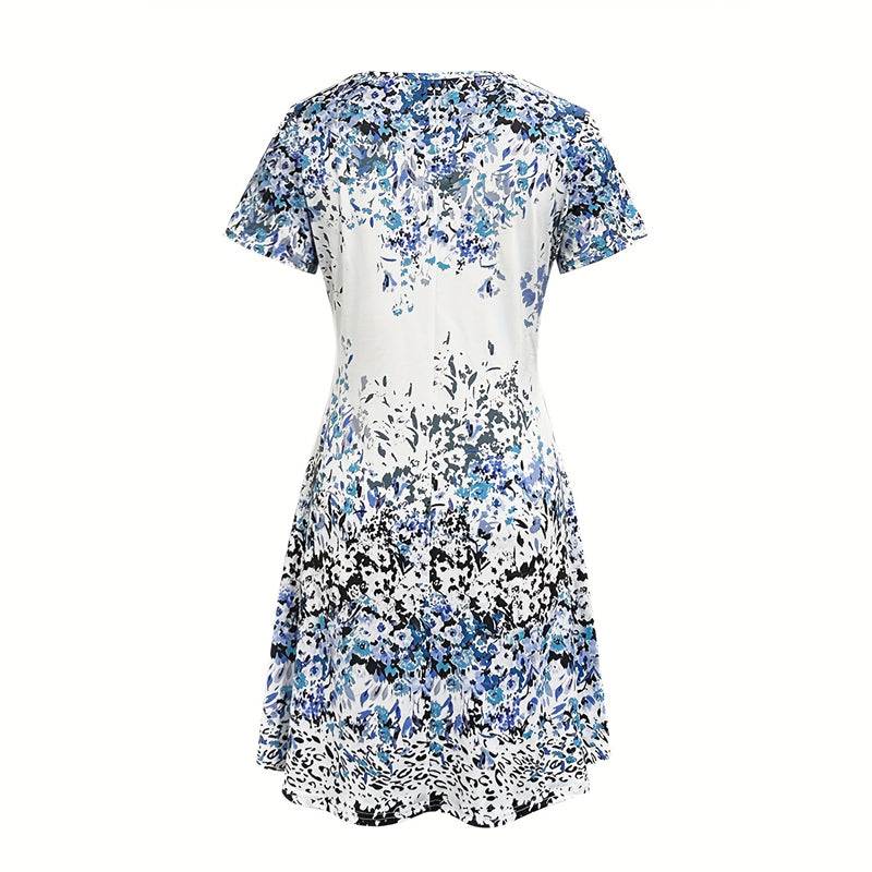 Damen Vintage-Kleid mit V-Ausschnitt Jully