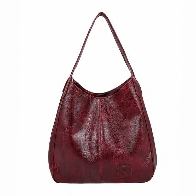 Damen Vintage-Ledertasche mit geräumigem Innenraum Jully