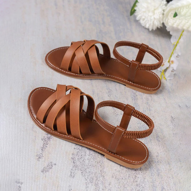 Damen Vintage Sandalen mit offener Zehe Jully