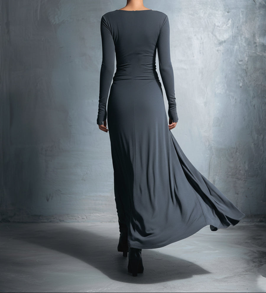 Damen Wickel-Maxikleid mit fließender Silhouette Jully