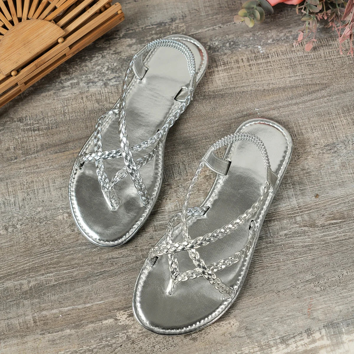 Damen Woven Sandalen mit Clip-Toe Jully