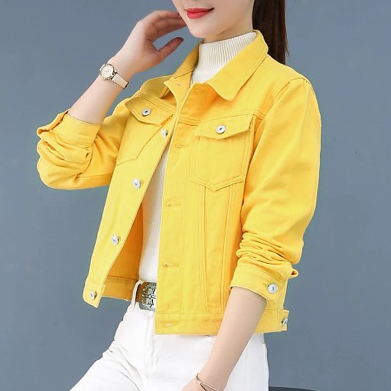 Women's Boxy Vintage Wash Denim Jacket