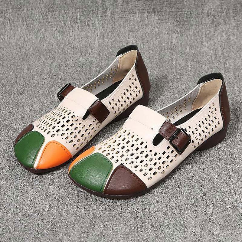 Damen Ballerinas aus PU mit Farbblockdesign Jully