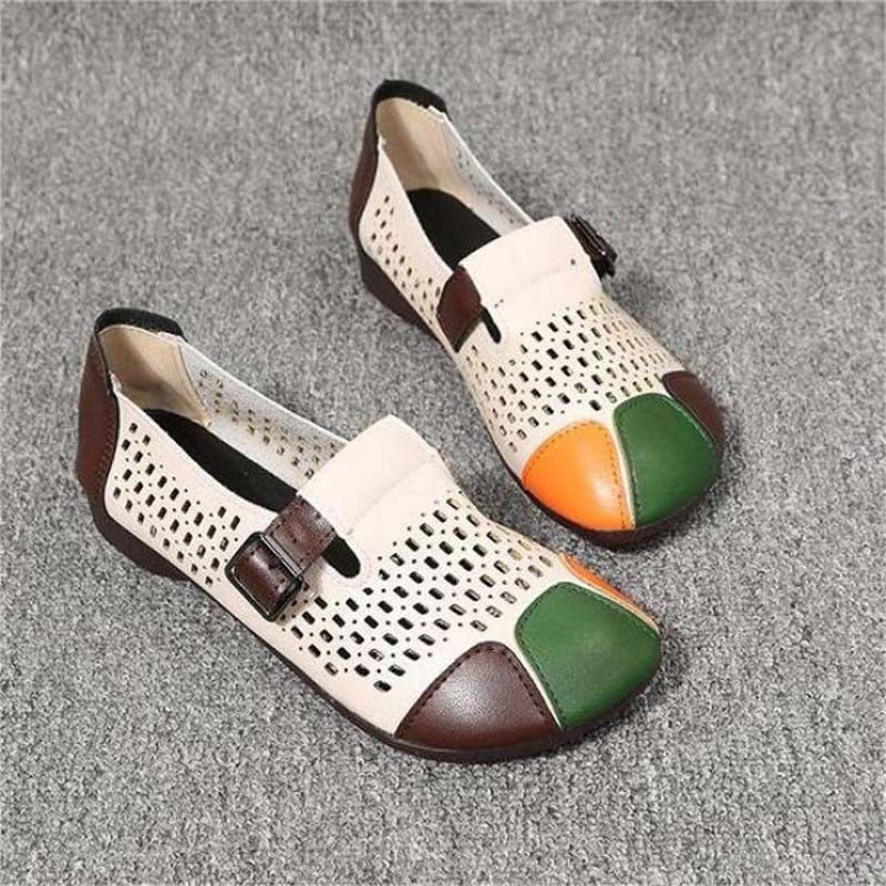 Damen Ballerinas aus PU mit Farbblockdesign Jully