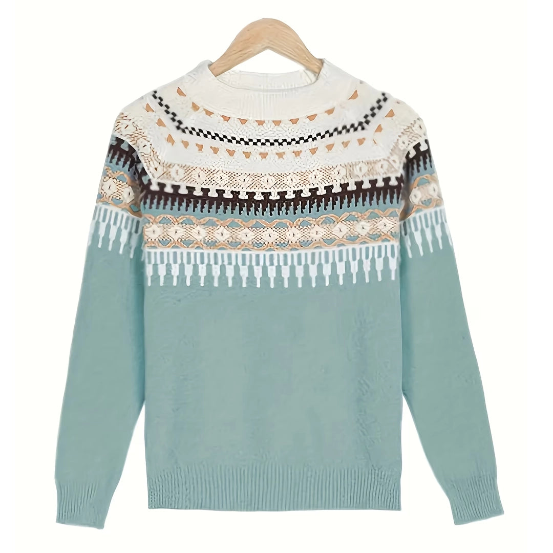 Damen Strickpullover mit Norwegermuster Jully