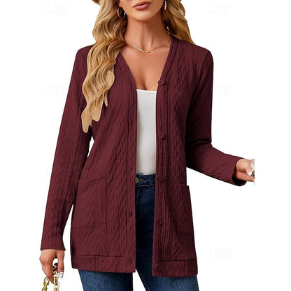 Women's Lightweight Knit Coatigan with Pockets