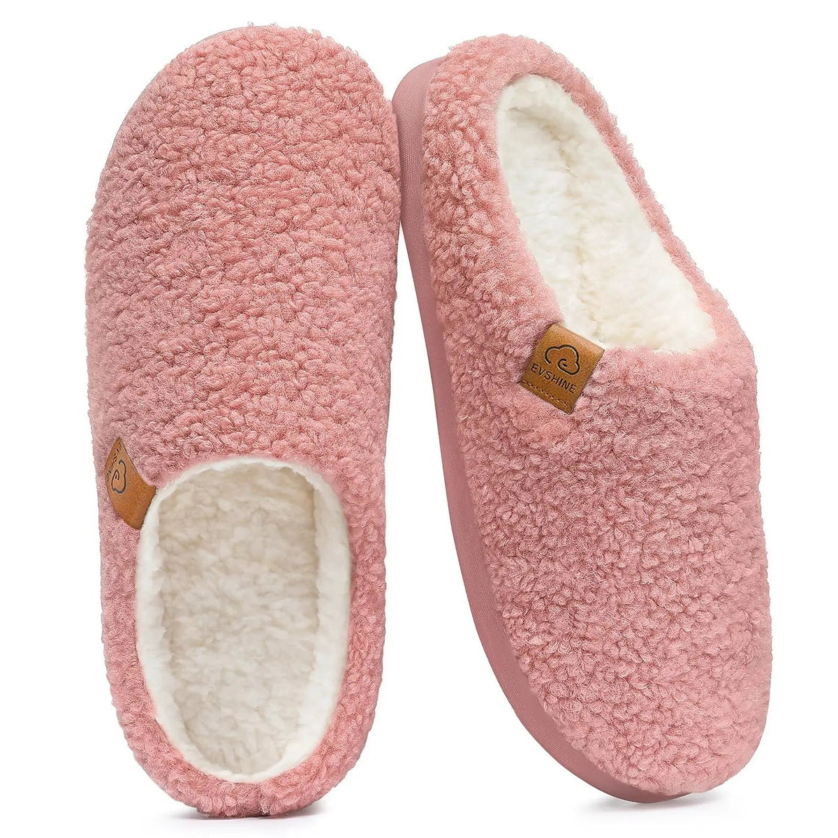 Women's Cozy Curly Plush Scuff Slippers