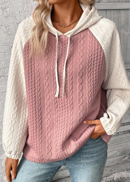 Women's Jacquard Texture Pullover Fall Hoodie