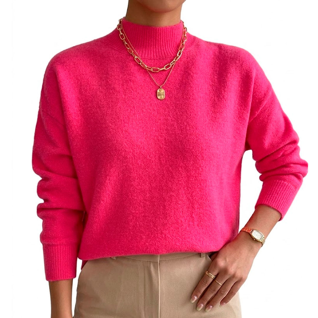 Damen Stehkragenpullover Basic Jully