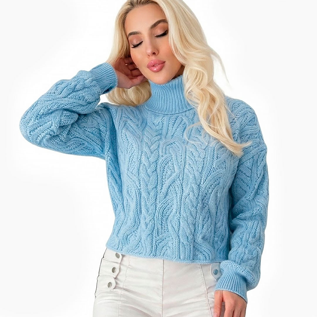 Zopfstrick Rollkragenpullover Jully