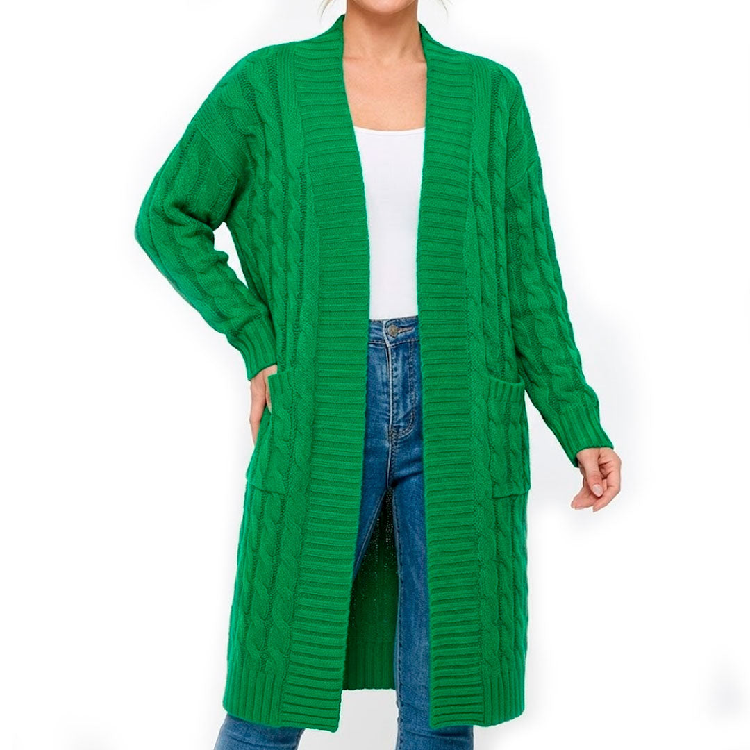 Damen Strickcardigan mit Zopfmuster Jully