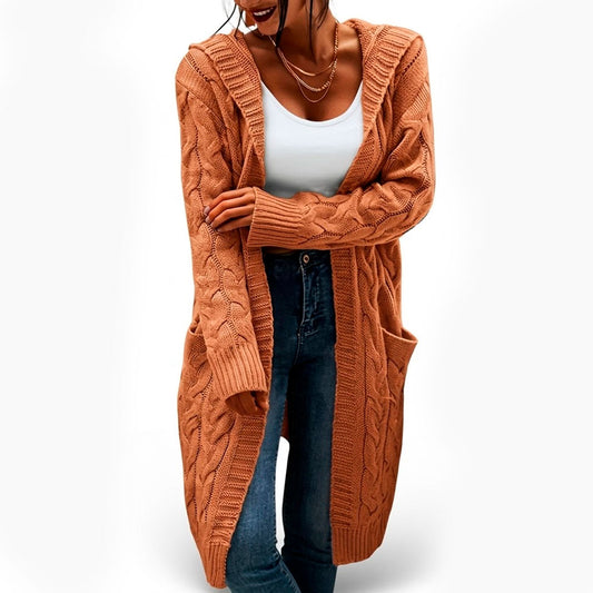 Grobstrick Cardigan mit Kapuze Jully