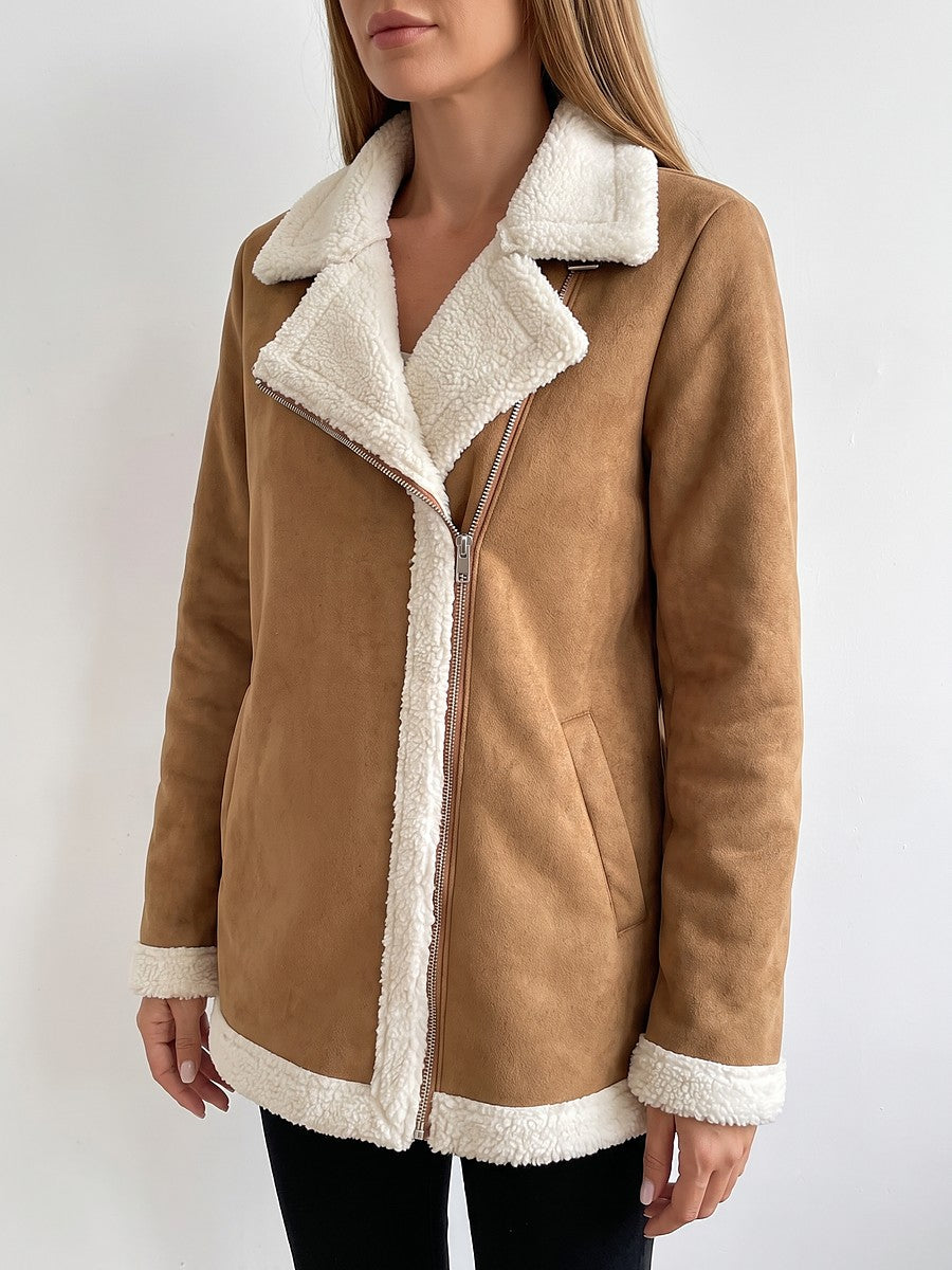 Women's Sherpa Trim Aviator Jacket