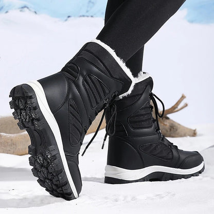Women's Fluffy Collar Cold Weather Boots