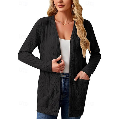 Women's Lightweight Knit Coatigan with Pockets