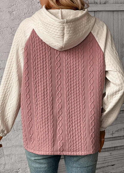 Women's Jacquard Texture Pullover Fall Hoodie